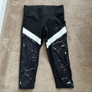 New adidas marbled cropped pants medium